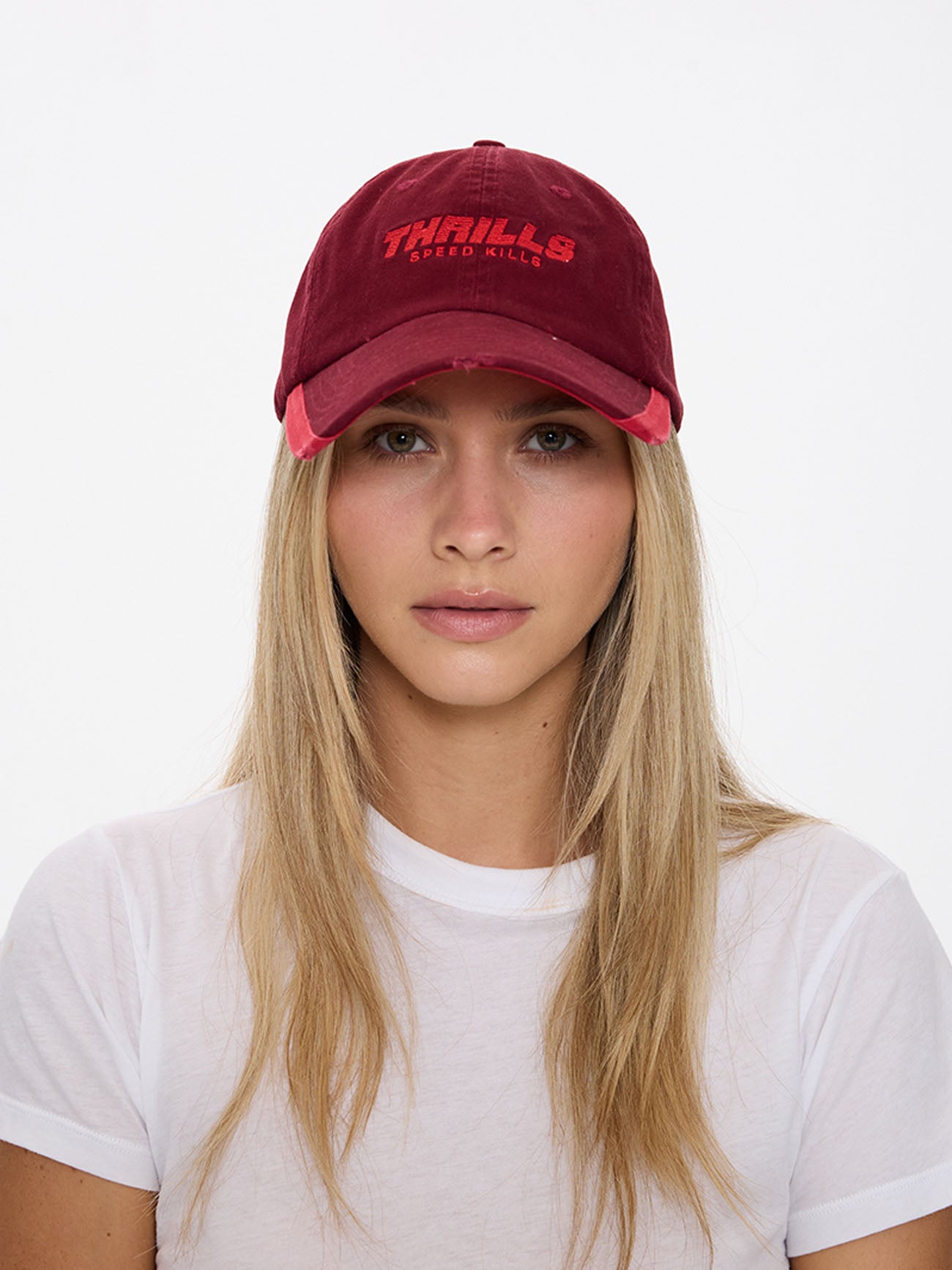 Flashback 6 Panel Cap - Cabernet Red