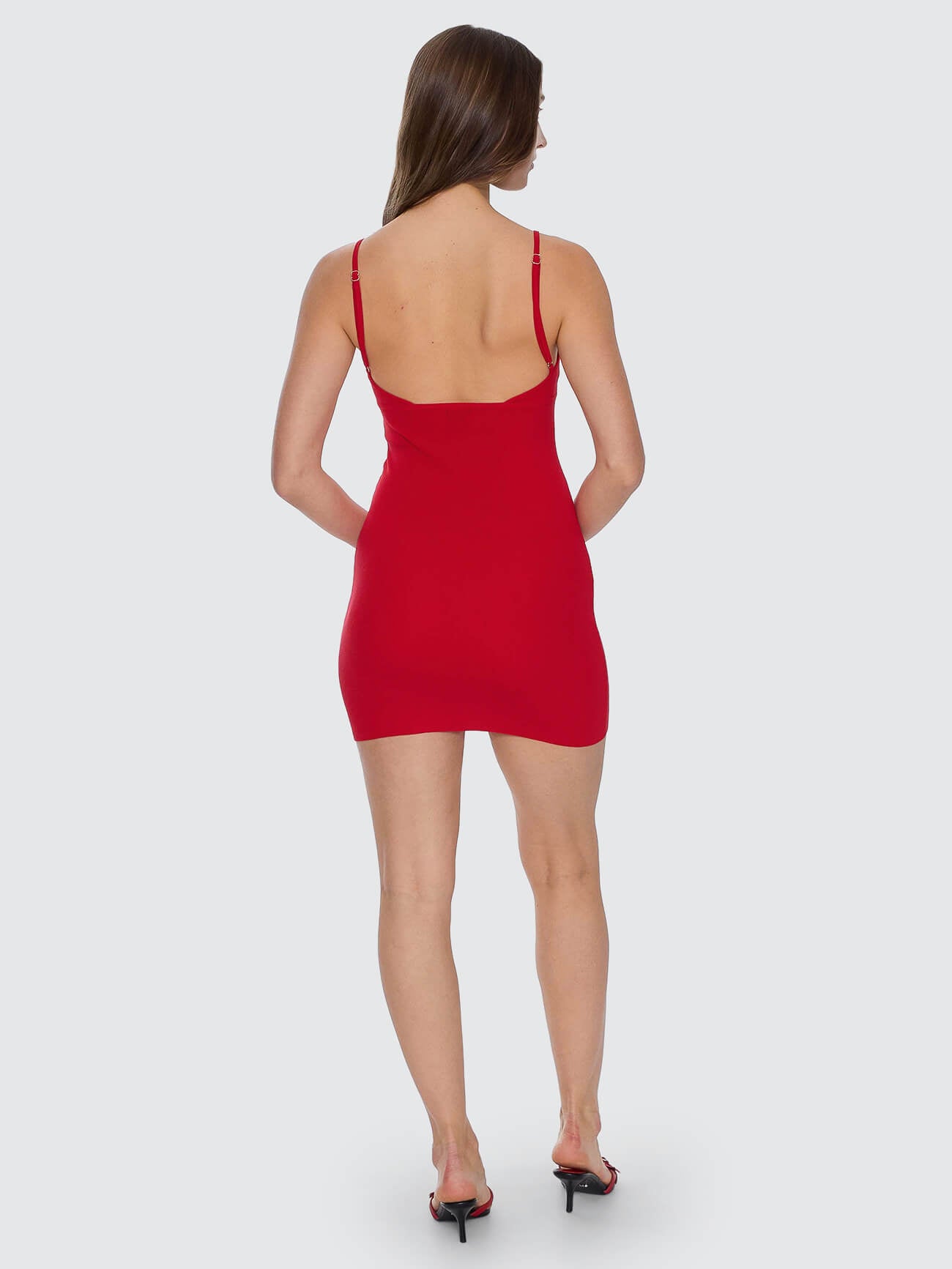 Vivid Dreams Knit Mini Dress - Cherry