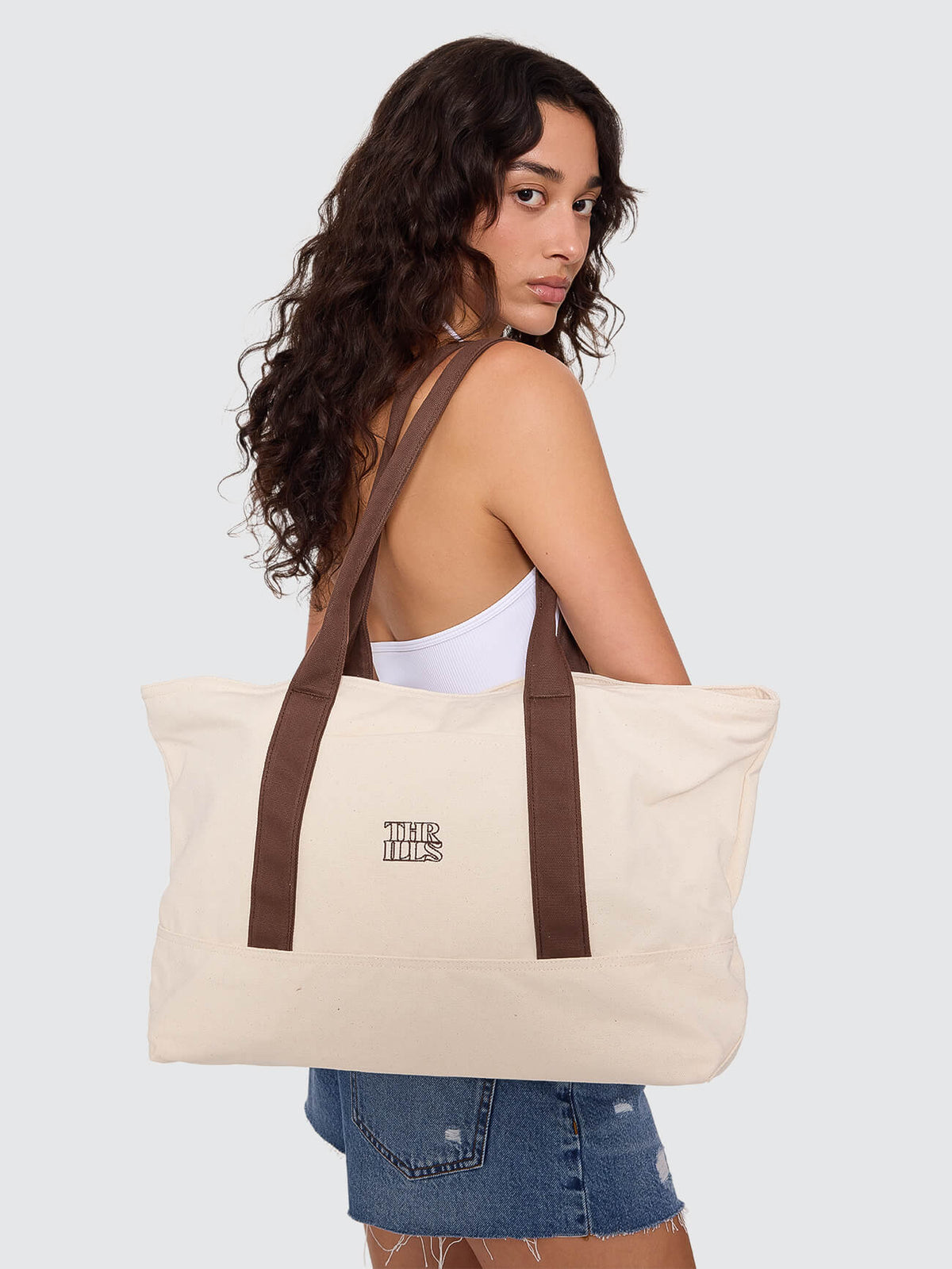 Monogram Tote - Unbleached One Size