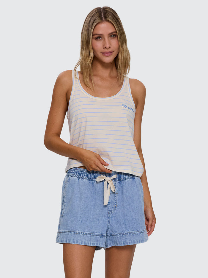 Coastal Slouch Tank - Placid Blue Stripe 4