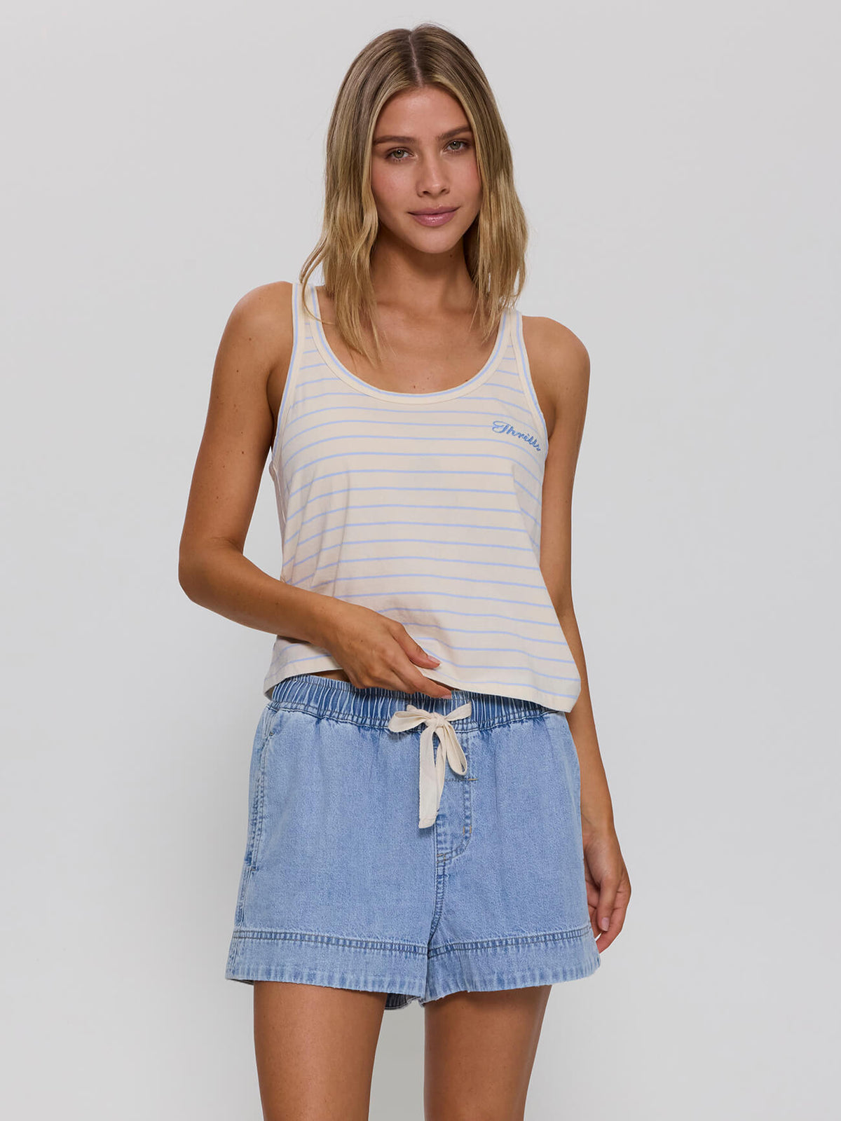 Coastal Slouch Tank - Placid Blue Stripe 4