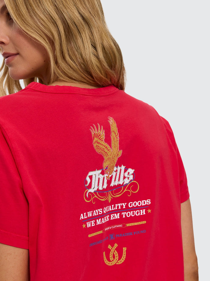Always Good Always Tough Relaxed Tee - Flame Red 4