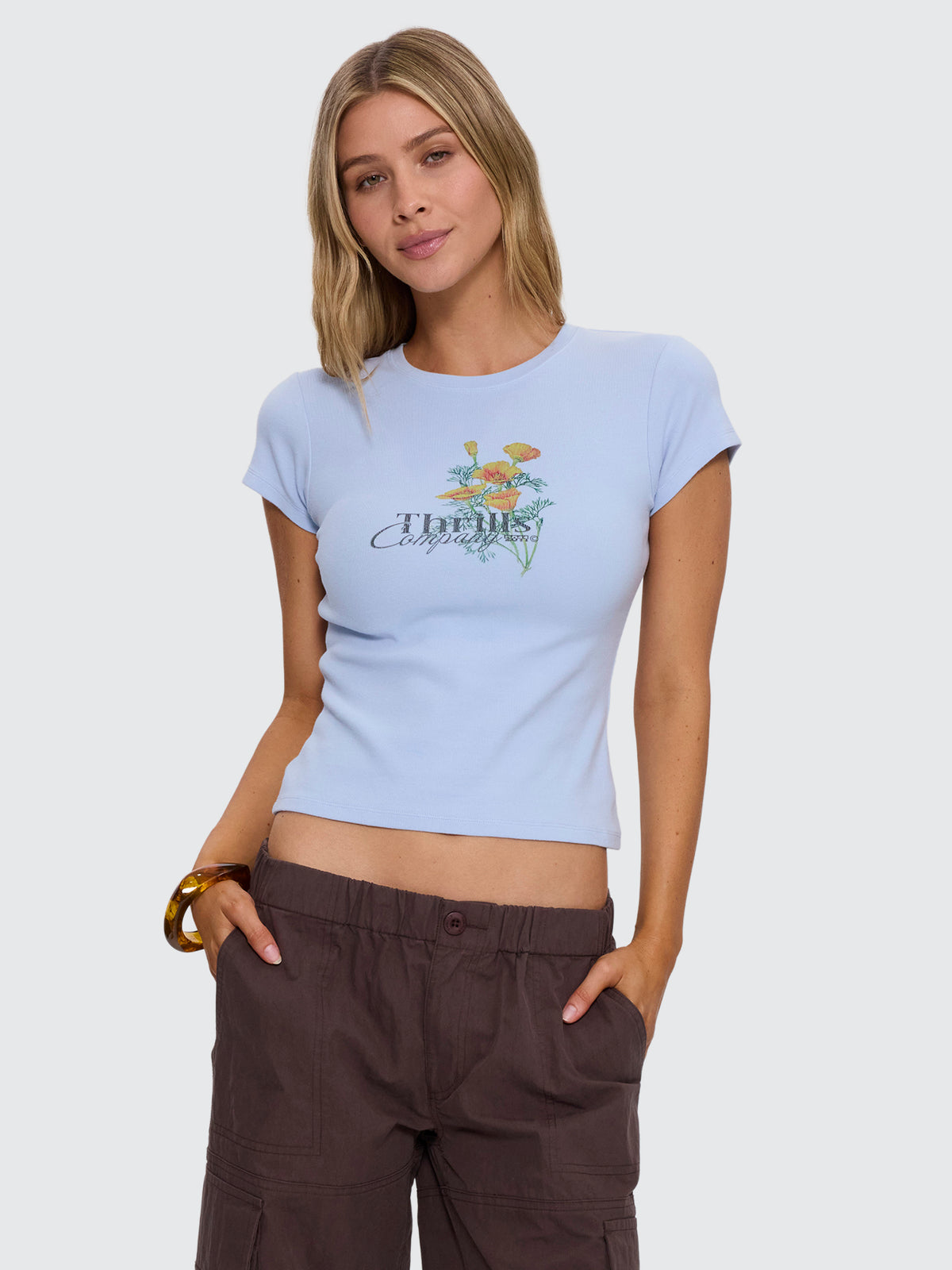 Flowers Of Tomorrow Tee - Placid Blue 4