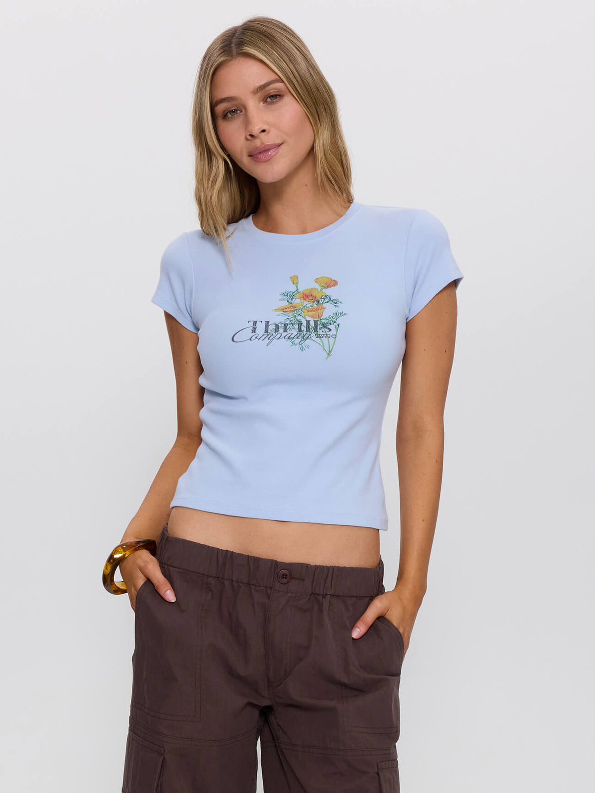 Flowers Of Tomorrow Tee - Placid Blue 4