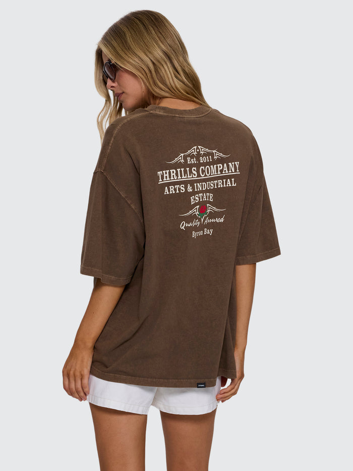 Banner Of Strength Oversized Tee - Cocoa 4
