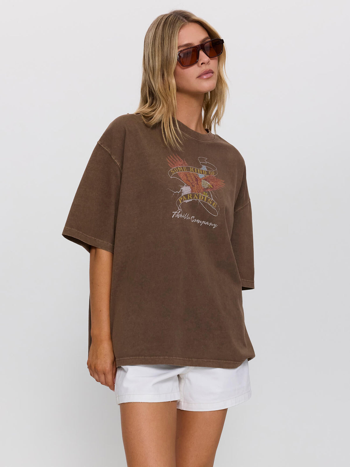Banner Of Strength Oversized Tee - Cocoa 4