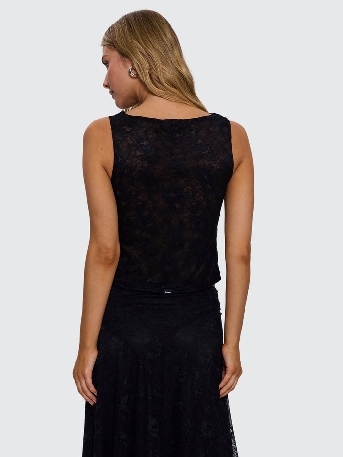 New Romance Lace Tank - Black 4