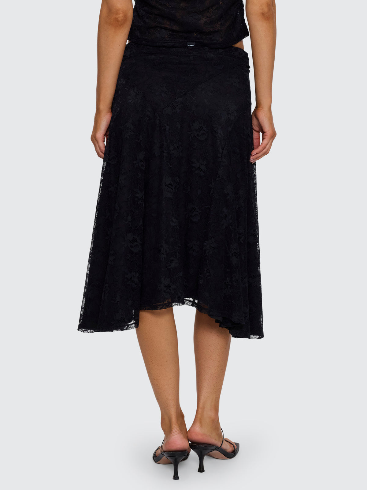 Sienna Lace Midi Skirt - Black 4