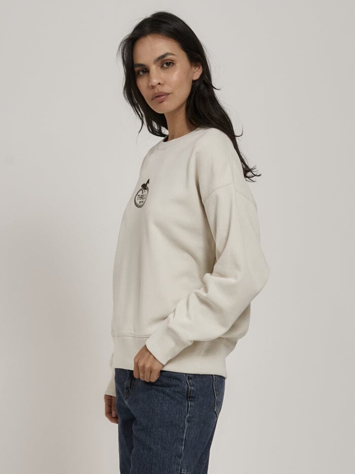 Chariot Oval Slouch Crew - Heritage White
