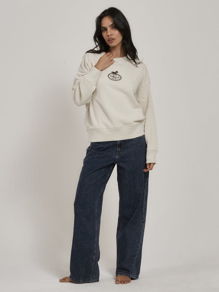 Chariot Oval Slouch Crew - Heritage White