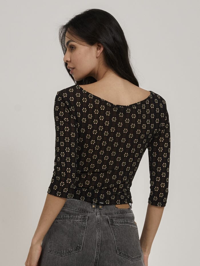 Jasmine Mesh Top - Black