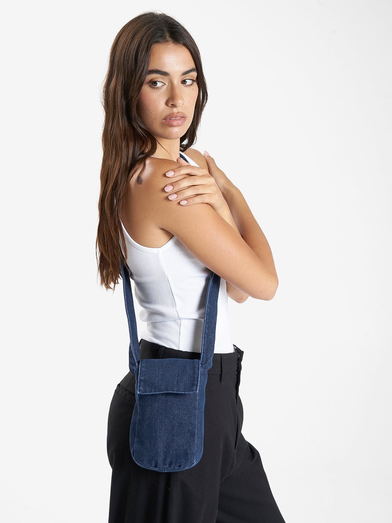 Denim Mini Crossbody Bag - Indigo Rinse One Size