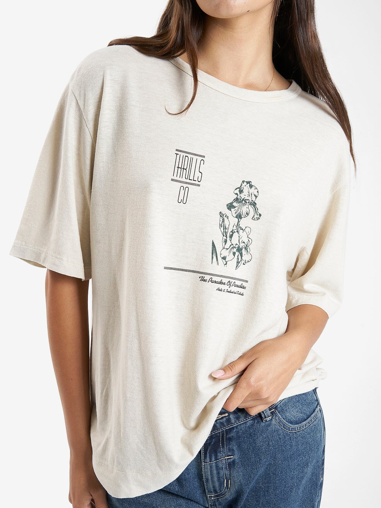 Paradox Gardens Hemp Box Tee - Soft Tan 4