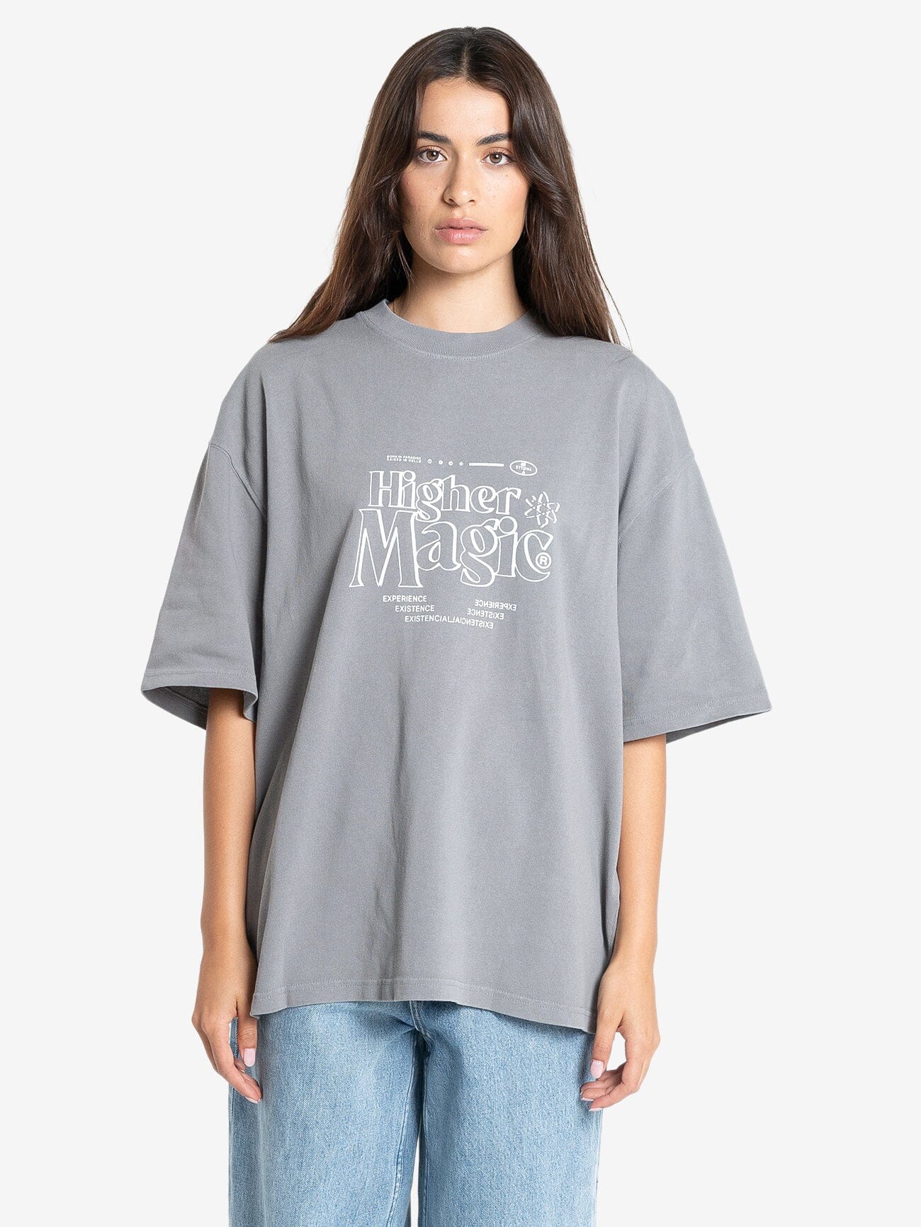 Experience Magic Oversized Tee - Washed Grey 4