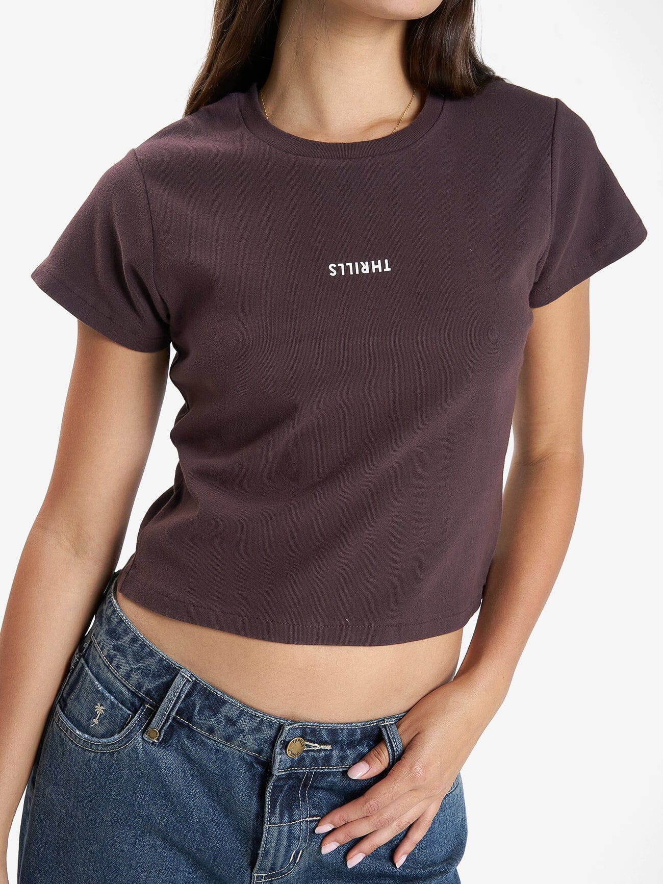 Minimal Thrills Mini Tee - Deep Plum | Thrills Co.