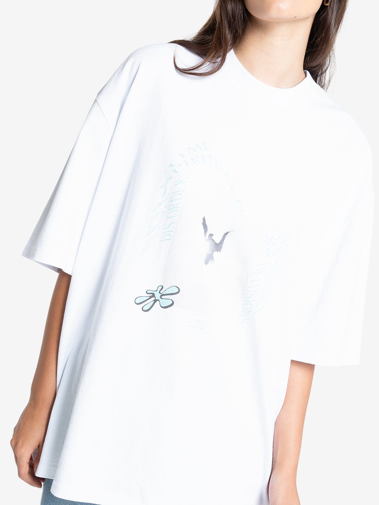 Warped Delusions Oversized Tee - White 4