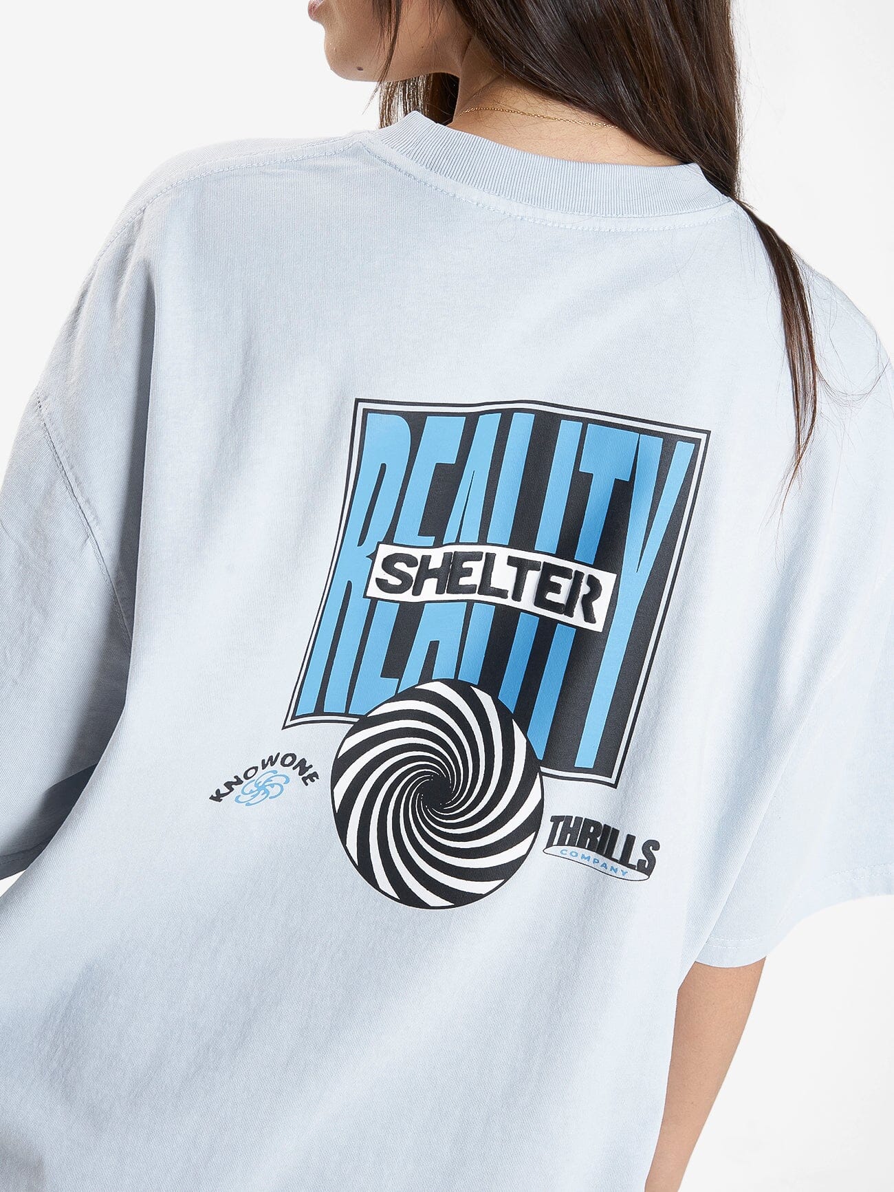 Shelter Reality Oversized Tee - Blue Illusion 4