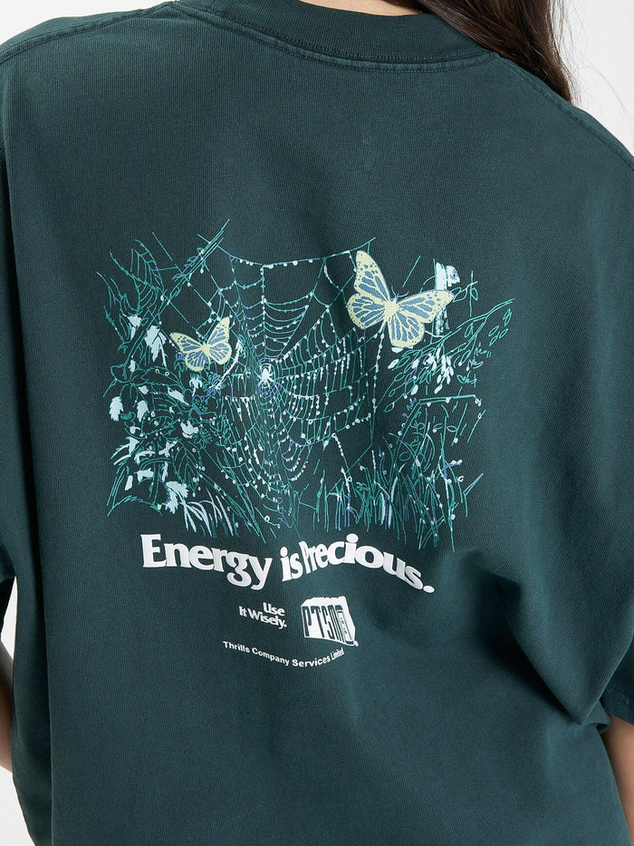 Energy is Precious Oversized Tee - Dark Jade 4