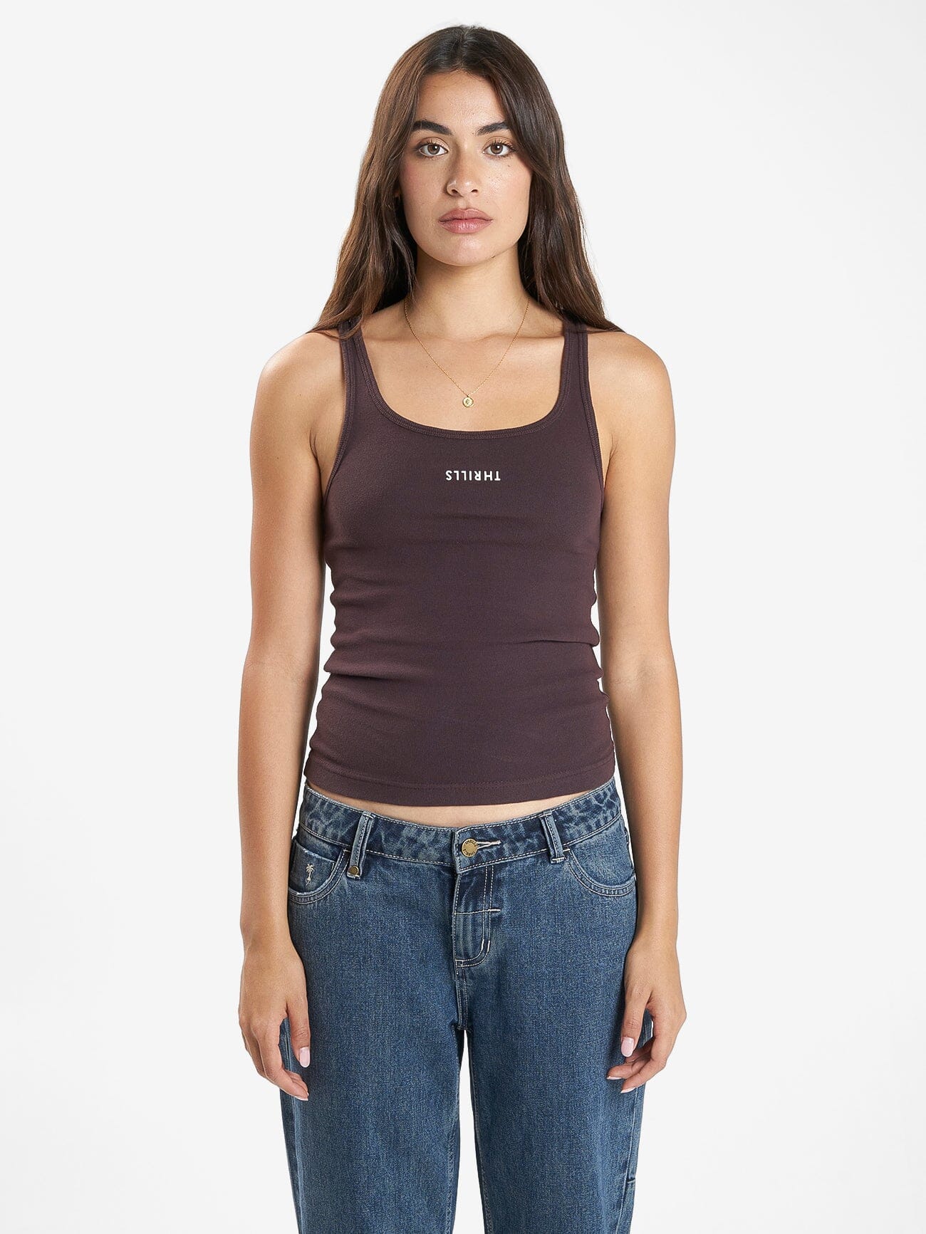 Minimal Thrills Scoop Tank - Deep Plum 4