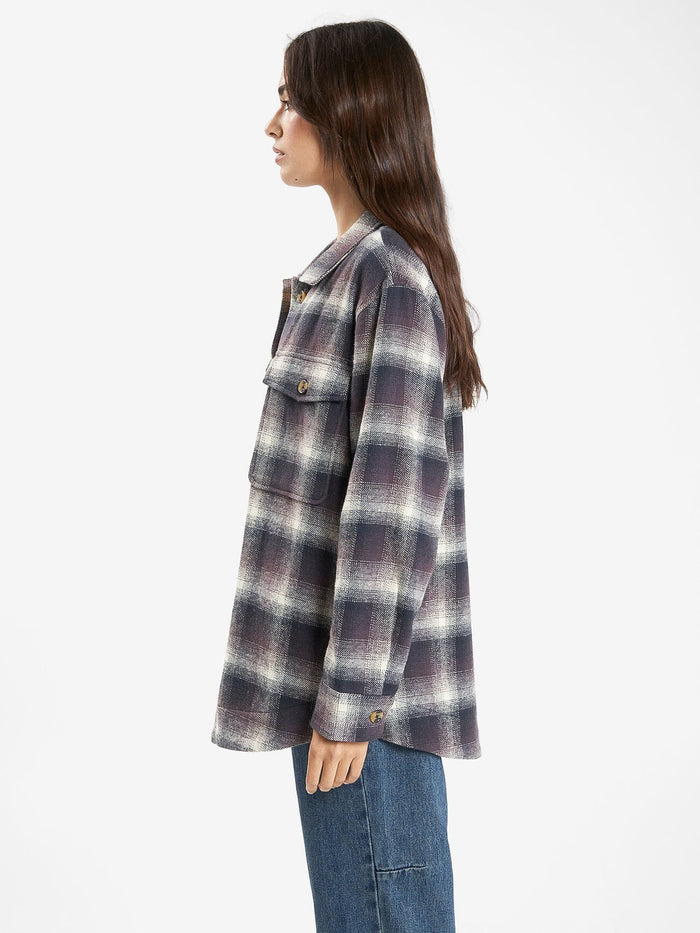 Barrio Overshirt - Deep Plum 4