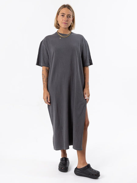 the craft oversized t shirt dress Vestido Tipo Camiseta Rock N Roll Washed - Carbn