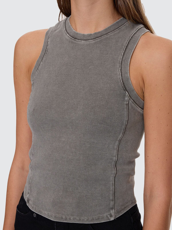 Hyperdrive Rib Curve Tank - Charcoal Rose 4