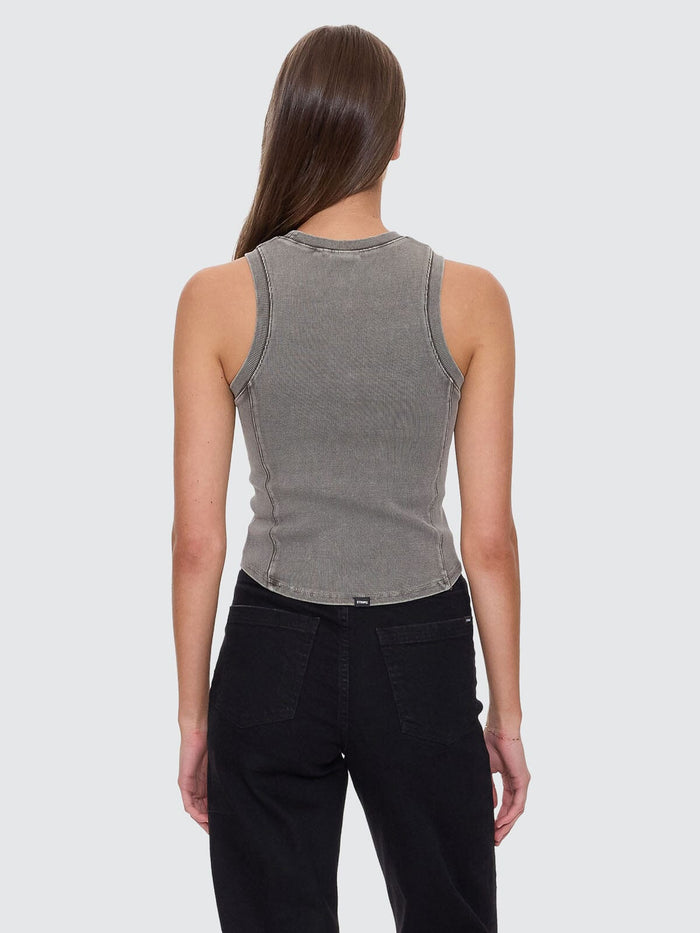 Hyperdrive Rib Curve Tank - Charcoal Rose 4