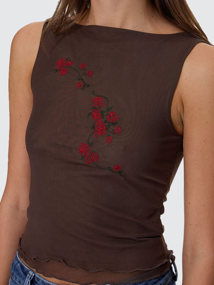 Buried In Thorns Mesh Tank - Java 4