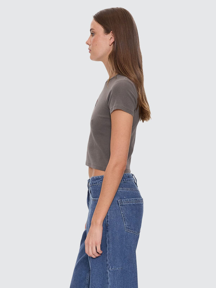 Bed Of Roses Mini Tee - Charcoal Rose 4