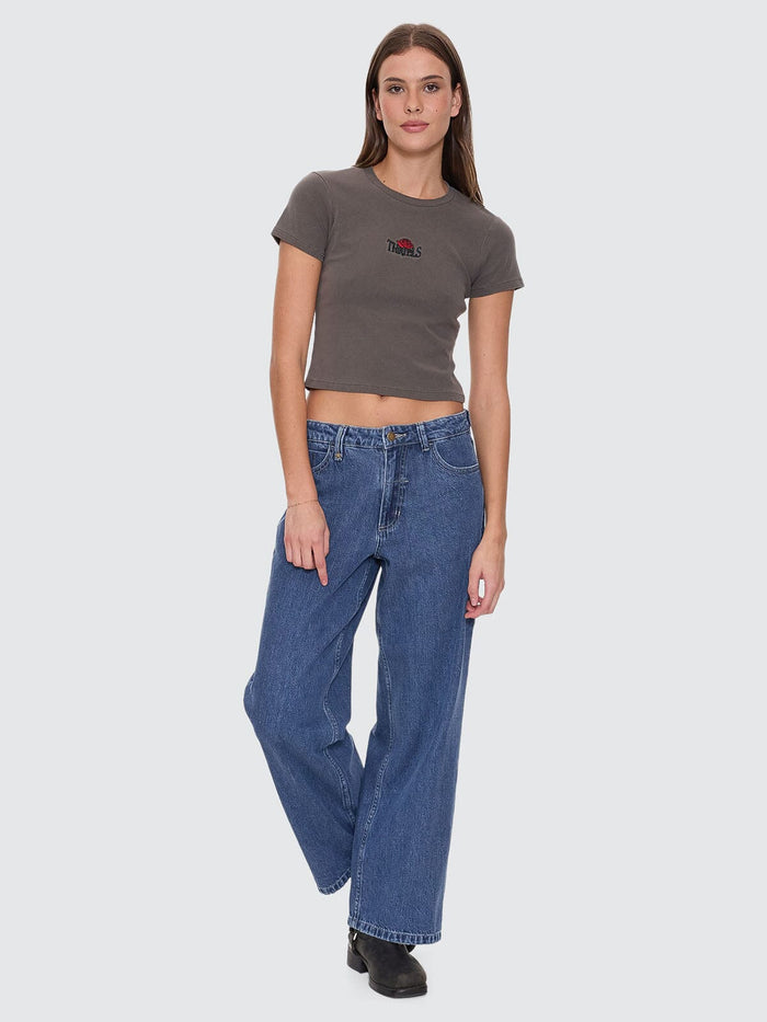 Bed Of Roses Mini Tee - Charcoal Rose 4