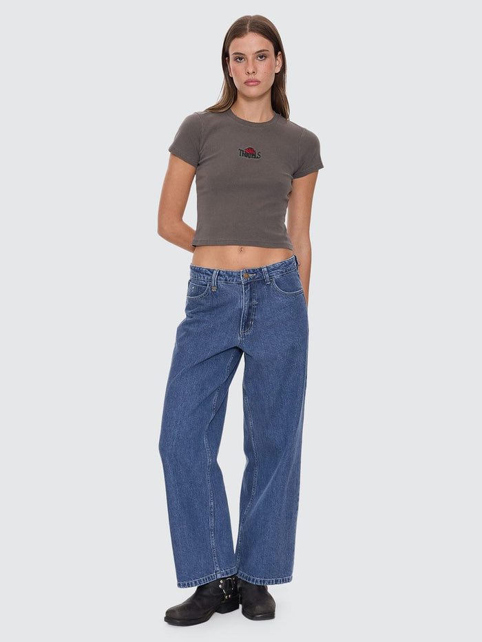 Bed Of Roses Mini Tee - Charcoal Rose 4