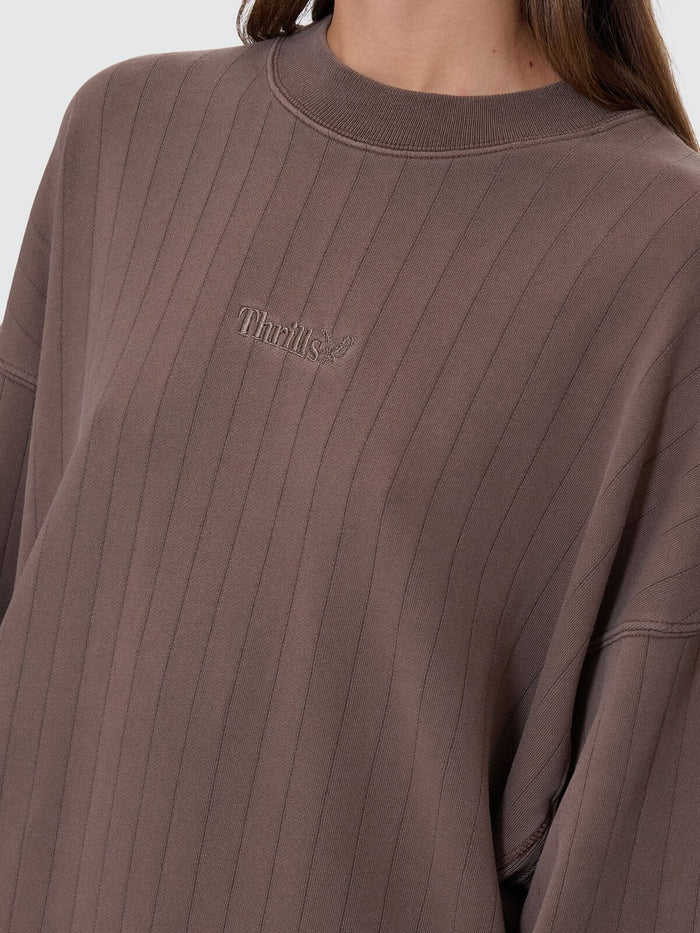 Thrills Workwear Rib Cocoon Panel Crew - Falcon 4