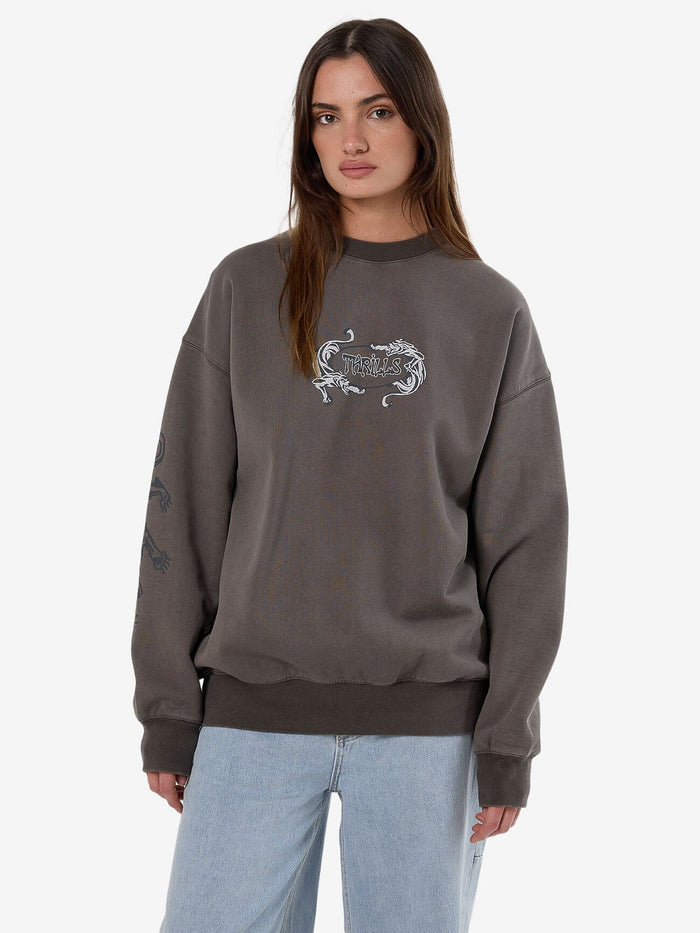 Decisions Slouch Crew - Charcoal Rose