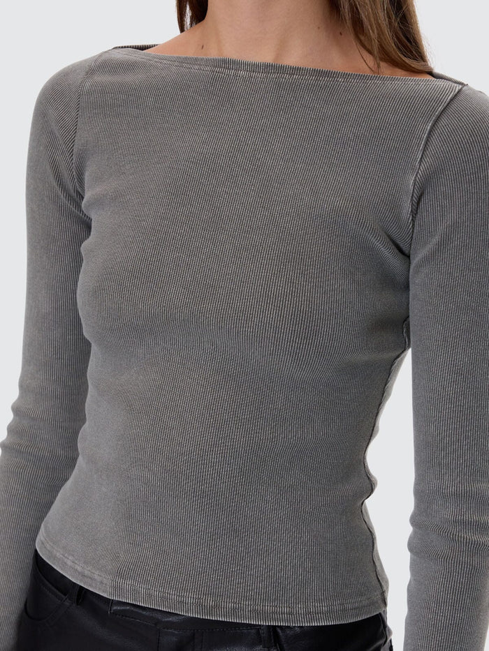 Hyperdrive Rib Top - Charcoal Rose 4