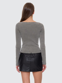 Hyperdrive Rib Top - Charcoal Rose