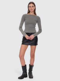 Hyperdrive Rib Top - Charcoal Rose