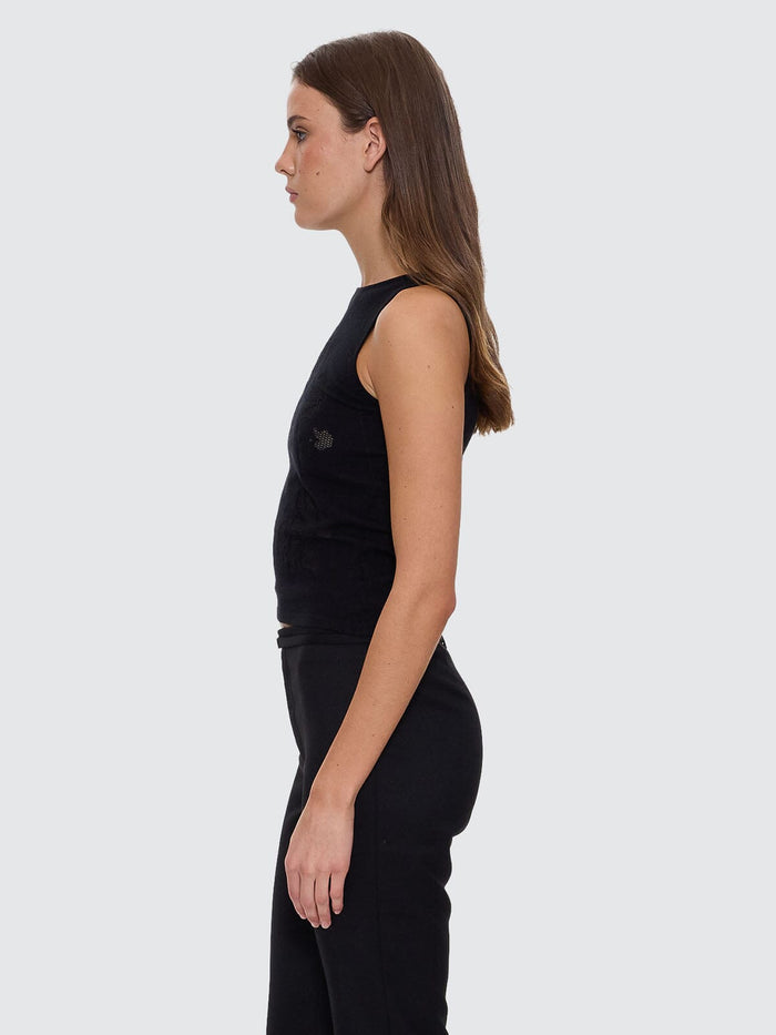 Rosetta Knit Tank - Black 4