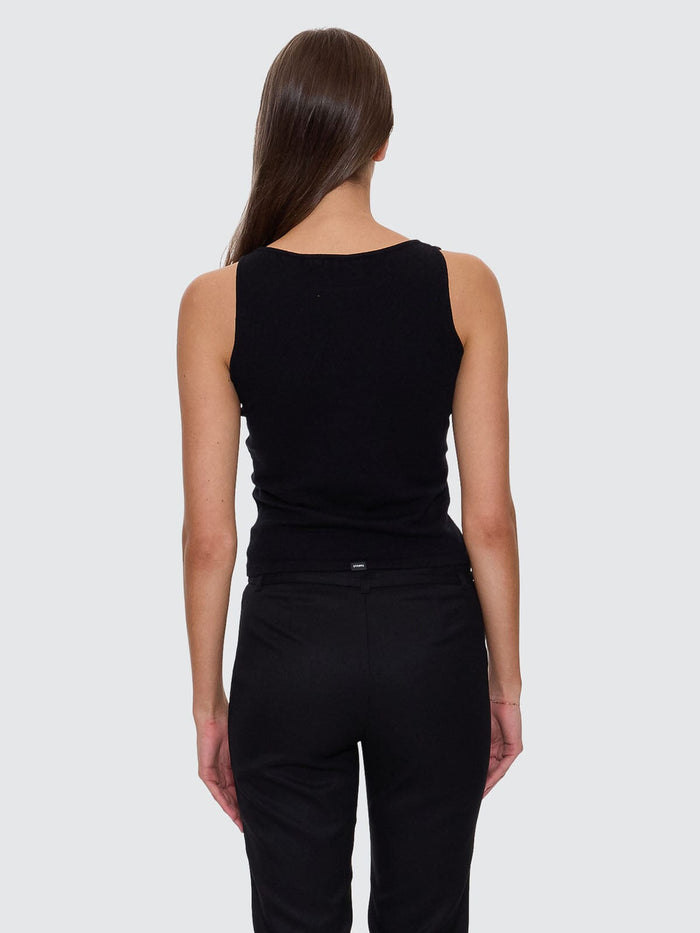 Rosetta Knit Tank - Black 4