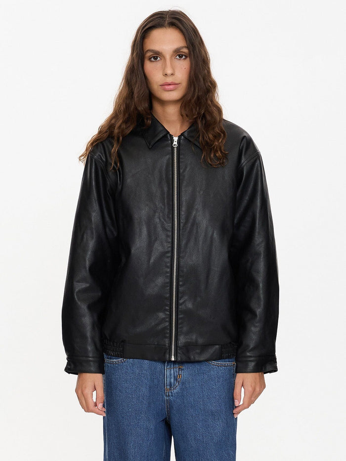 Miles Leather Jacket - Black 4
