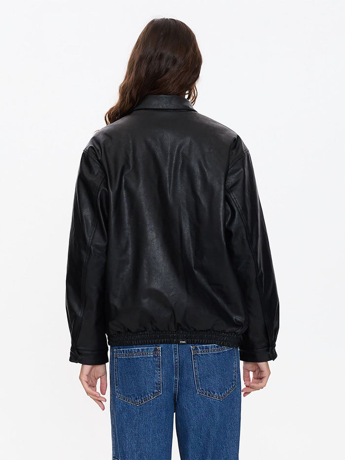 Miles Leather Jacket - Black 4