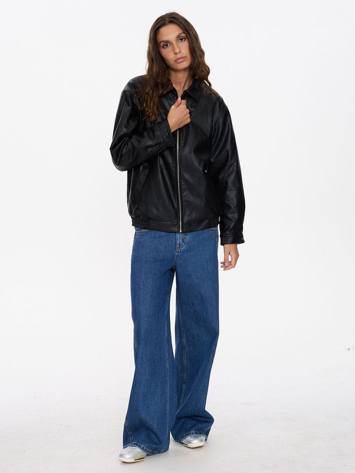 Miles Leather Jacket - Black 4