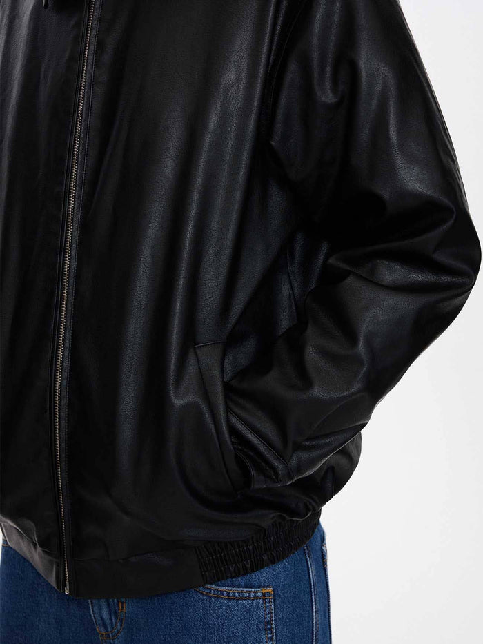 Miles Leather Jacket - Black 4