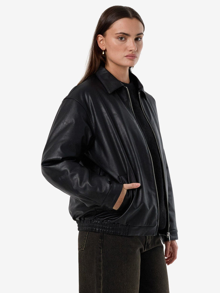 Miles Leather Jacket - Black 4