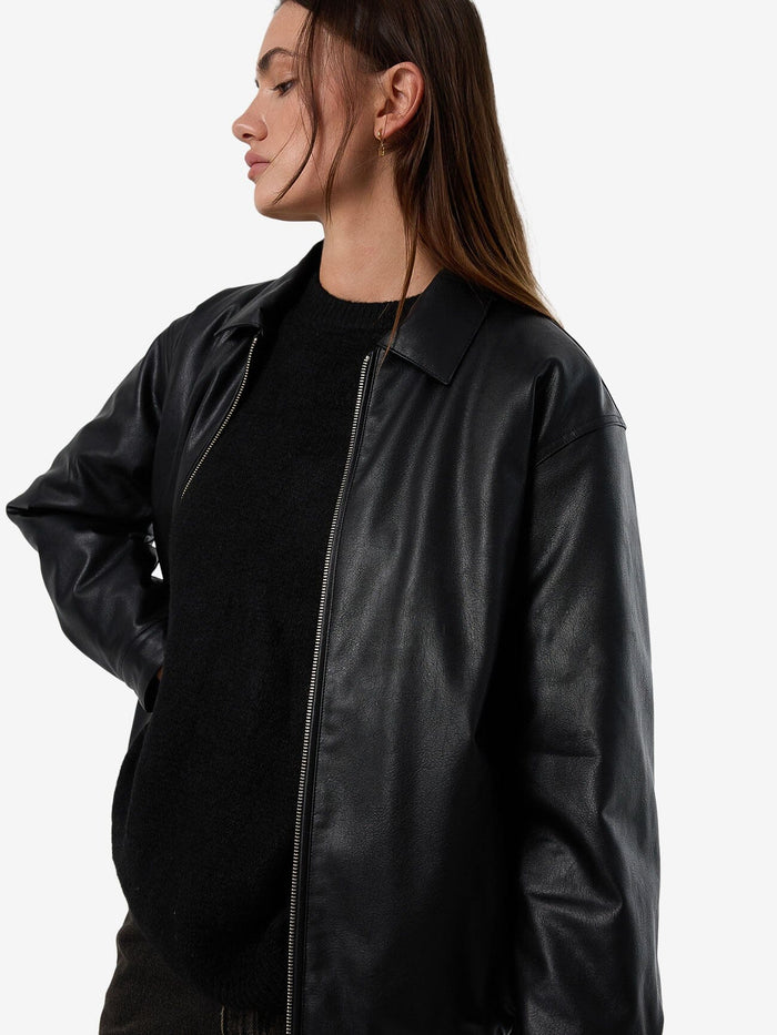 Miles Leather Jacket - Black 4