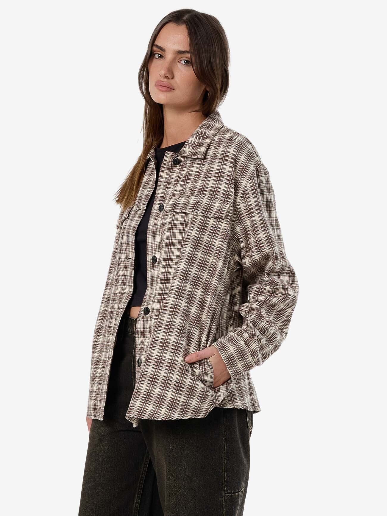 Adorned Check Over Shirt - Java 4