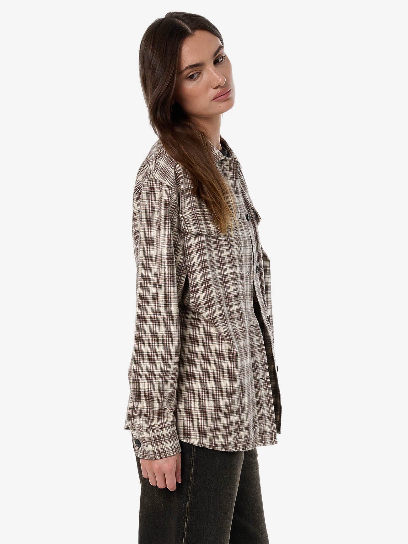 Adorned Check Over Shirt - Java 4