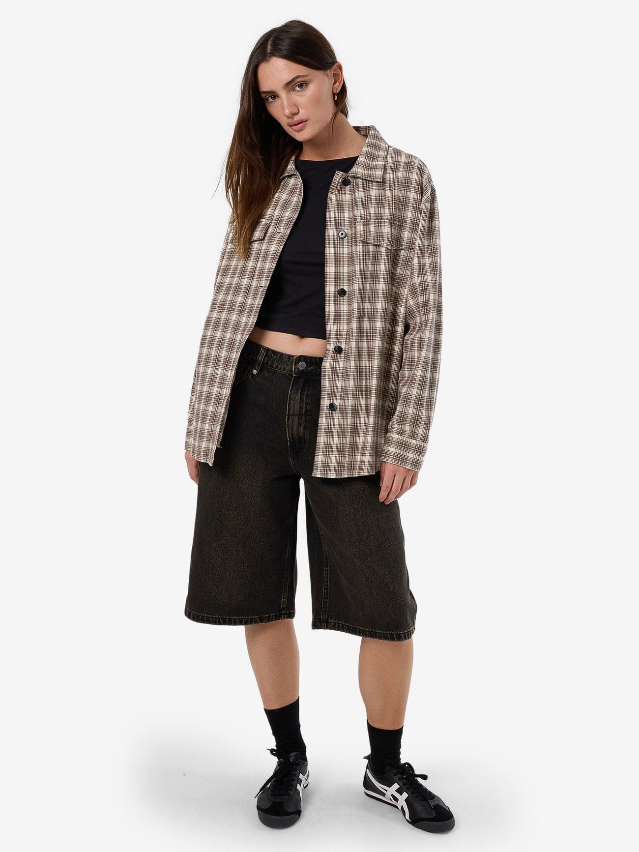 Adorned Check Over Shirt - Java 4