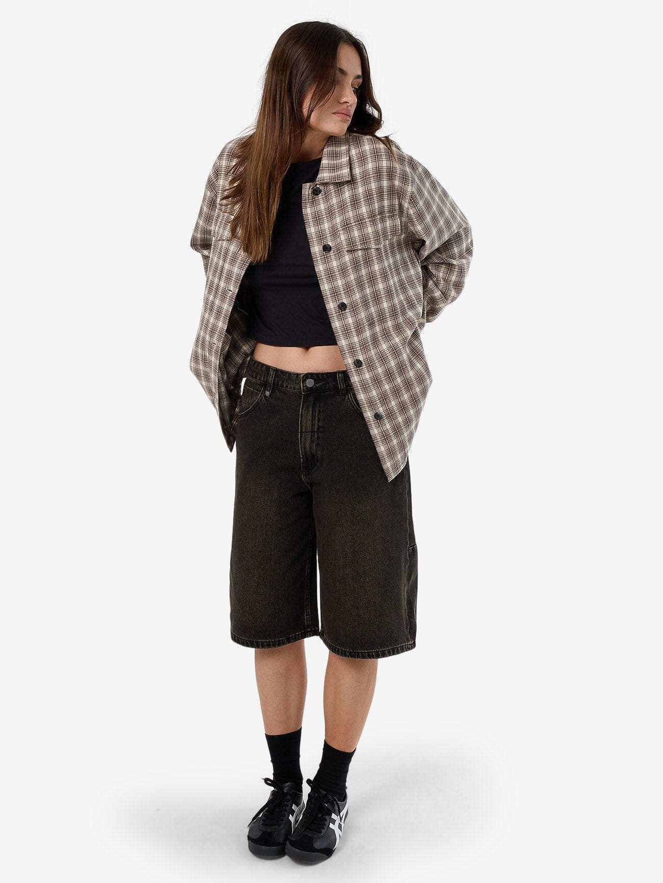 Adorned Check Over Shirt - Java 4