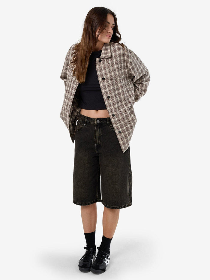 Adorned Check Over Shirt - Java 4