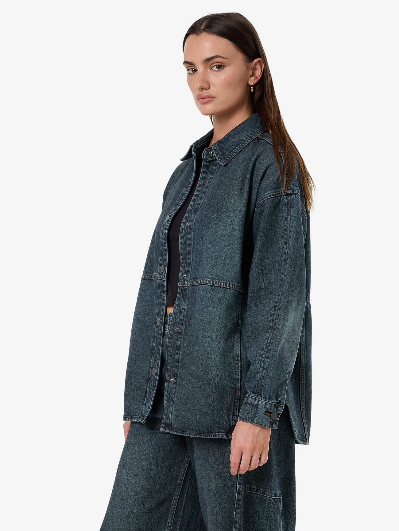 Spencer Denim Overshirt - Metal Blue 4